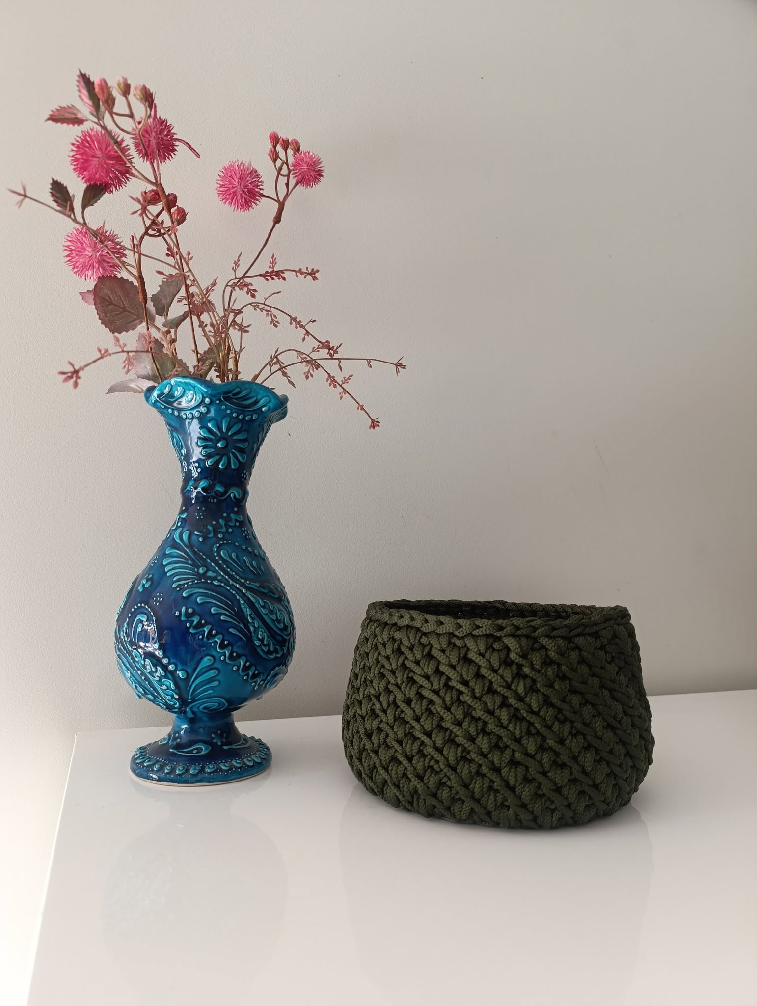 Koszyk Handmade 15cm - Oliwka