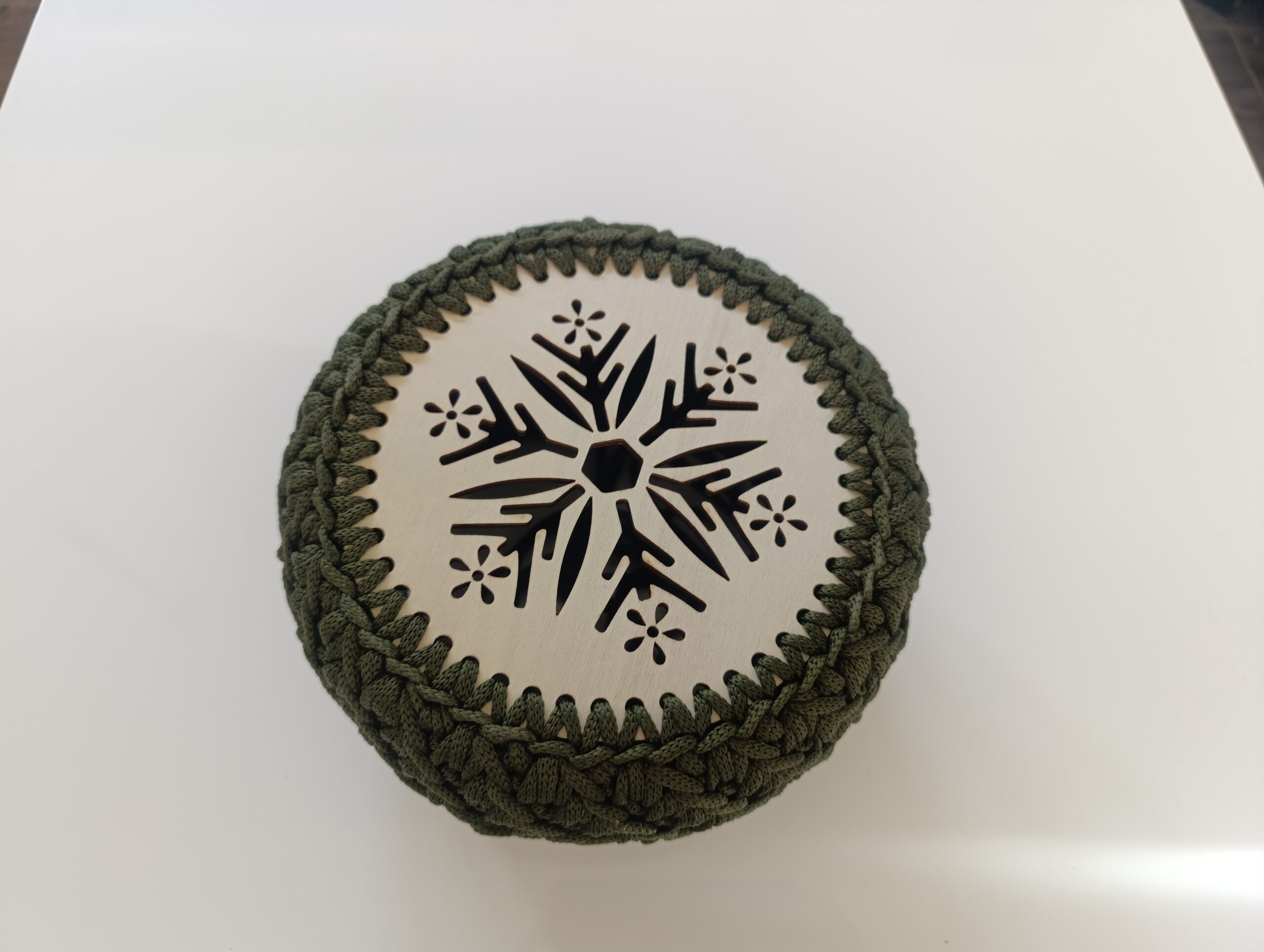Koszyk Handmade 15cm - Oliwka - obrazek 3
