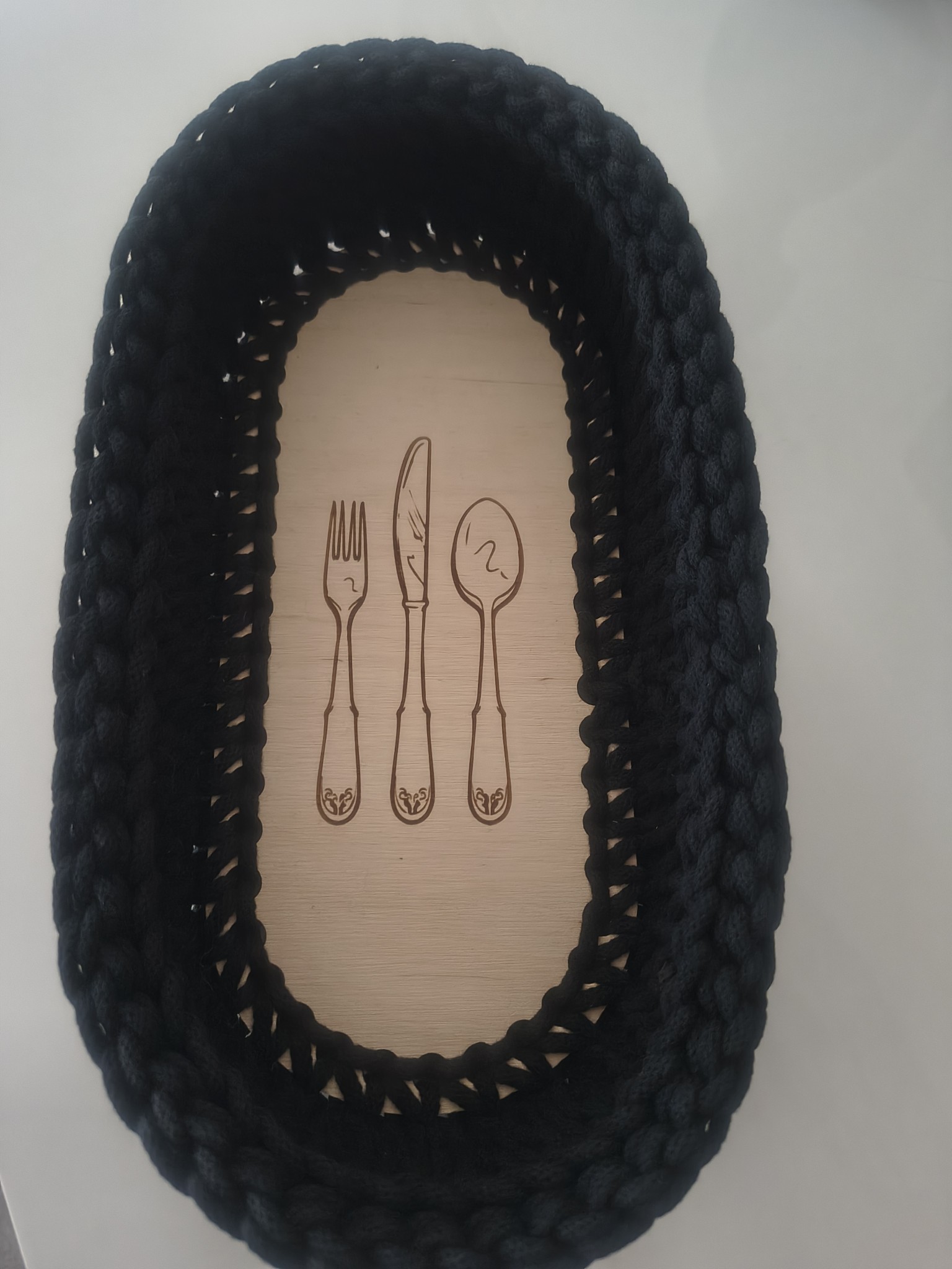 Koszyk na sztućce Handmade - Black Table - obrazek 2
