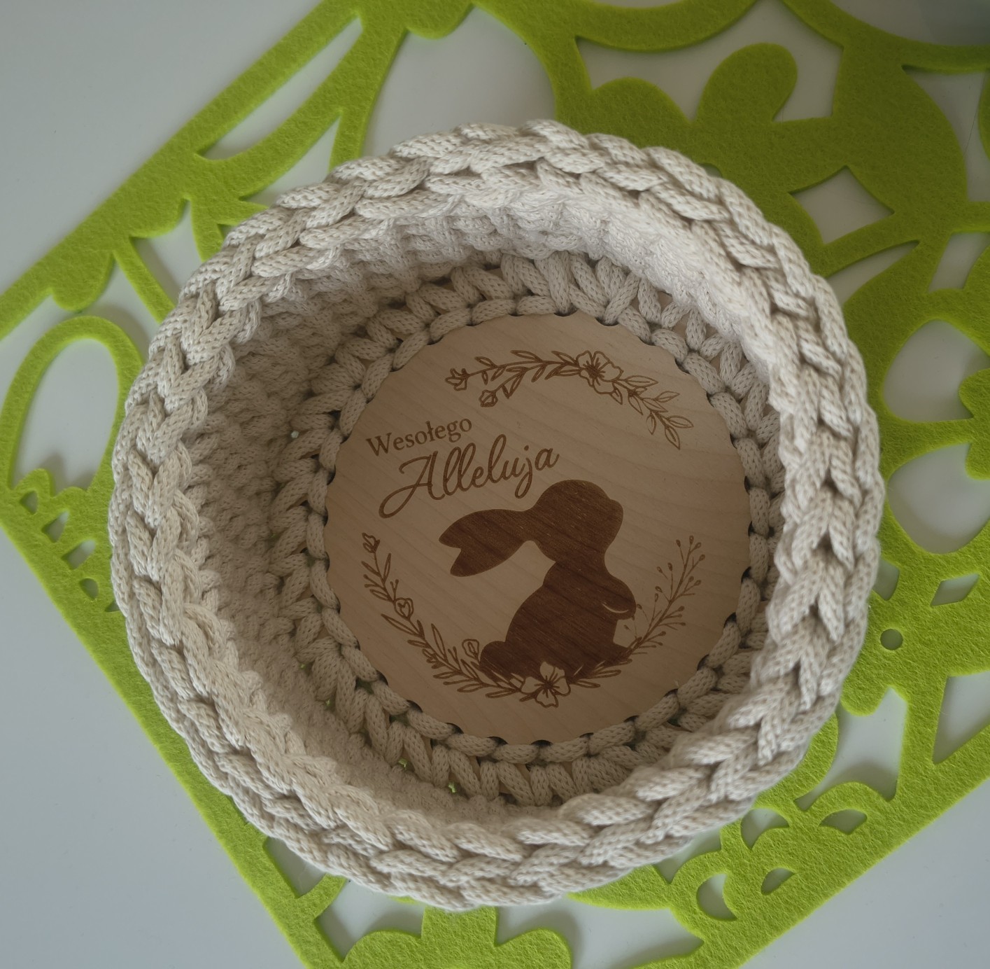 Koszyk Handmade - Ecru Bunny - obrazek 2